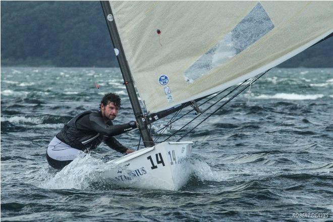 Oisin Mcclelland sailing at U23 Finn Worlds with a plan for Tokyo &copy;  Robert Deaves
